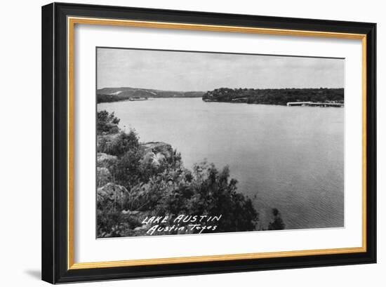 Austin, Texas - View of Lake Austin-Lantern Press-Framed Art Print