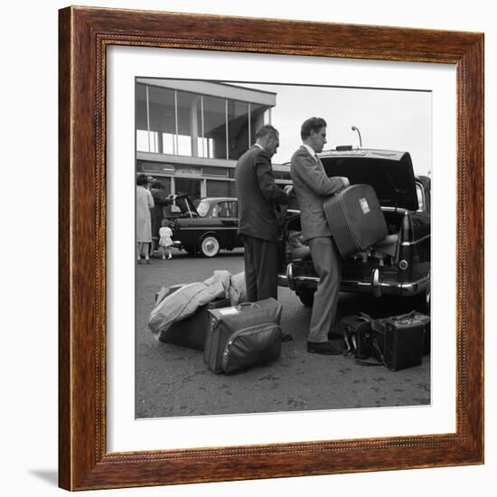 Austin Westminster and Daf 750 at the Port of Rotterdam, Netherlands, 1963-Michael Walters-Framed Photographic Print