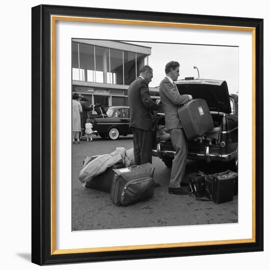 Austin Westminster and Daf 750 at the Port of Rotterdam, Netherlands, 1963-Michael Walters-Framed Photographic Print