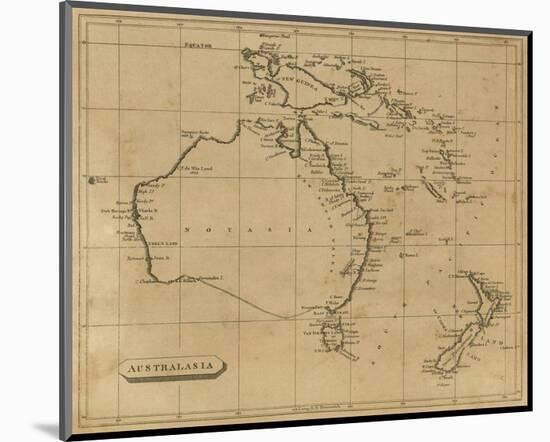 Australasia, c.1812-Aaron Arrowsmith-Mounted Art Print