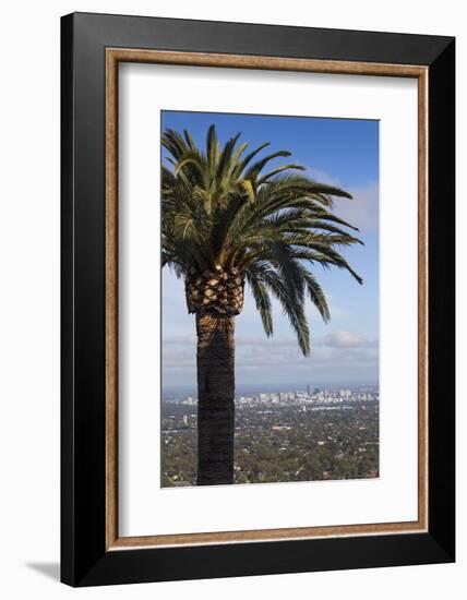 Australia, Adelaide Hills, Crafers, Skyline of Adelaide-Walter Bibikow-Framed Photographic Print