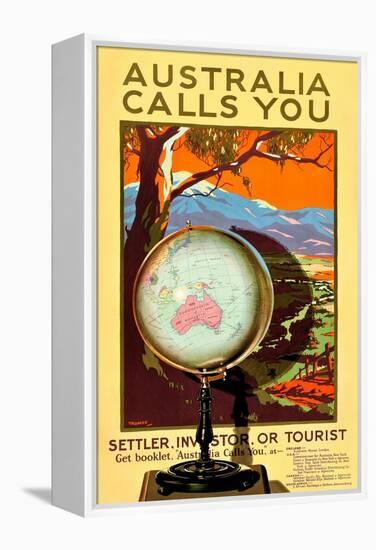 Australia Calls You-Percy Trompf-Framed Stretched Canvas