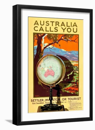 Australia Calls You-Percy Trompf-Framed Art Print