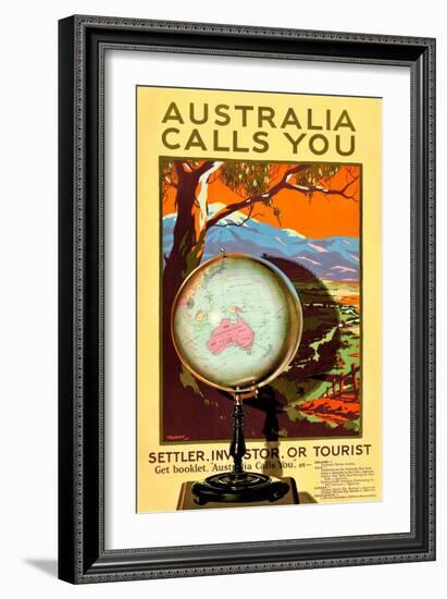 Australia Calls You-Percy Trompf-Framed Art Print