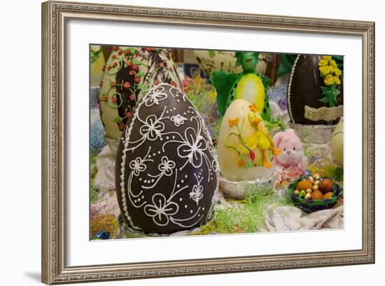 Australia. Easter Display of Decorated Chocolate Eggs and Candy-Cindy Miller Hopkins-Framed Photographic Print