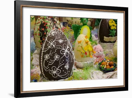 Australia. Easter Display of Decorated Chocolate Eggs and Candy-Cindy Miller Hopkins-Framed Photographic Print