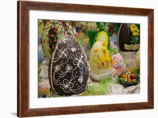 Australia. Easter Display of Decorated Chocolate Eggs and Candy-Cindy Miller Hopkins-Framed Photographic Print