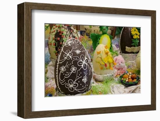 Australia. Easter Display of Decorated Chocolate Eggs and Candy-Cindy Miller Hopkins-Framed Photographic Print