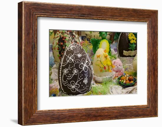 Australia. Easter Display of Decorated Chocolate Eggs and Candy-Cindy Miller Hopkins-Framed Photographic Print
