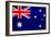 Australia Flag Design with Wood Patterning - Flags of the World Series-Philippe Hugonnard-Framed Art Print