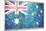 Australia Flag-duallogic-Mounted Art Print