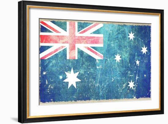 Australia Flag-duallogic-Framed Art Print