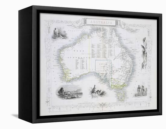 Australia, from a Series of World Maps, c.1850-John Rapkin-Framed Premier Image Canvas