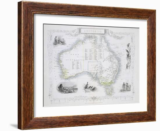 Australia, from a Series of World Maps, c.1850-John Rapkin-Framed Giclee Print