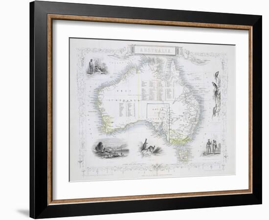 Australia, from a Series of World Maps, c.1850-John Rapkin-Framed Giclee Print