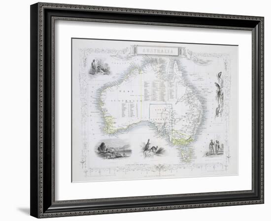 Australia, from a Series of World Maps, c.1850-John Rapkin-Framed Giclee Print