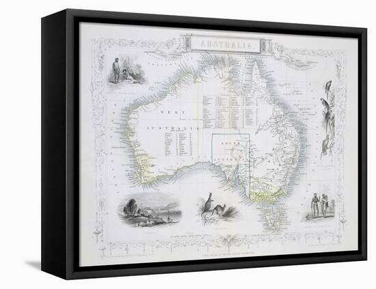 Australia, from a Series of World Maps, c.1850-John Rapkin-Framed Premier Image Canvas