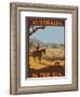 Australia - In the Sun - Australian Sheep Herder-Percy Trompf-Framed Art Print