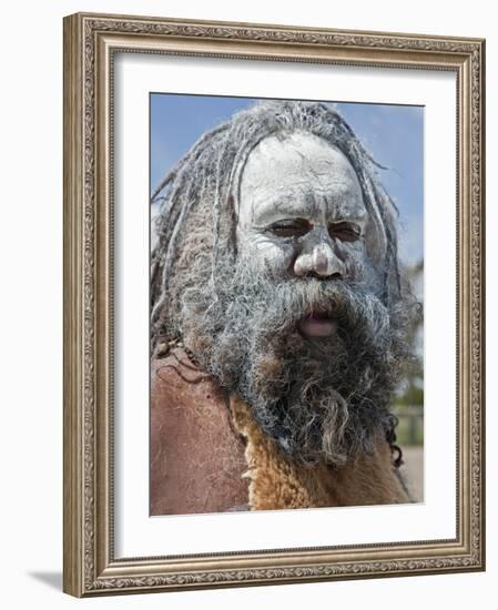 Australia New South Wales, an Aboriginal Man at Katoomba-Nigel Pavitt-Framed Photographic Print