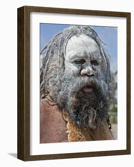 Australia New South Wales, an Aboriginal Man at Katoomba-Nigel Pavitt-Framed Photographic Print