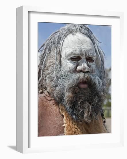 Australia New South Wales, an Aboriginal Man at Katoomba-Nigel Pavitt-Framed Photographic Print