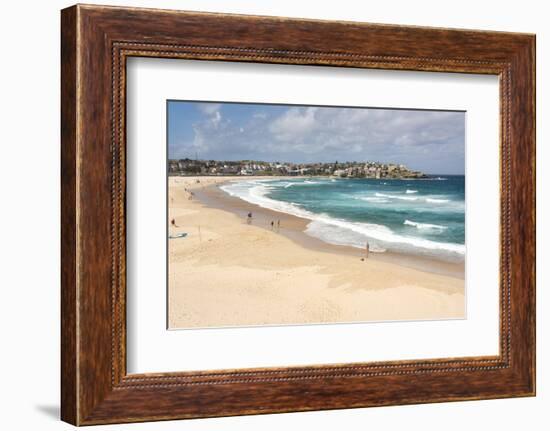 Australia, New South Wales, Sydney. Bondi Beach viewed from Bondi to Coogee coastal walk-Trish Drury-Framed Photographic Print