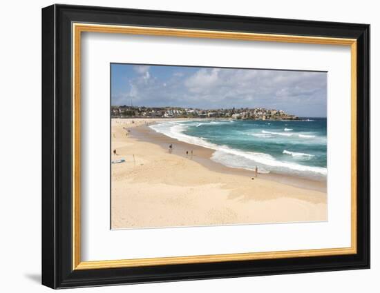 Australia, New South Wales, Sydney. Bondi Beach viewed from Bondi to Coogee coastal walk-Trish Drury-Framed Photographic Print