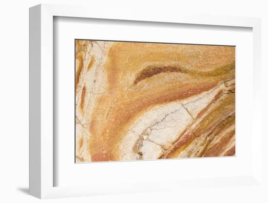 Australia, New South Wales, Sydney. Bondi to Coogee Coastal Walk Patterns in sandstone-Trish Drury-Framed Photographic Print