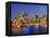 Australia, New South Wales, Sydney, Sydney Opera House, City Skyline at Dusk-Shaun Egan-Framed Premier Image Canvas