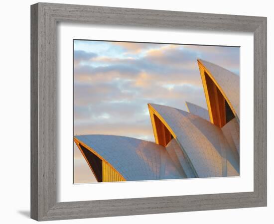 Australia, New South Wales, Sydney, Sydney Opera House, Close-Up at Sunrise-Shaun Egan-Framed Photographic Print