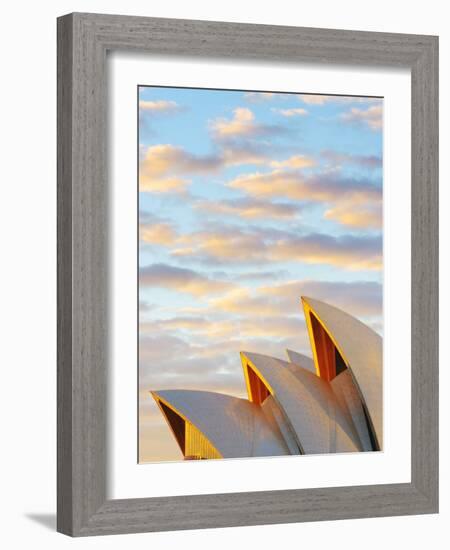 Australia, New South Wales, Sydney, Sydney Opera House, Close-Up at Sunrise-Shaun Egan-Framed Photographic Print