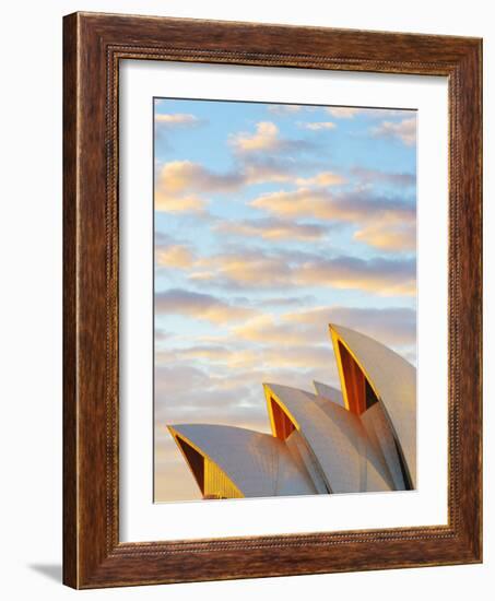 Australia, New South Wales, Sydney, Sydney Opera House, Close-Up at Sunrise-Shaun Egan-Framed Photographic Print