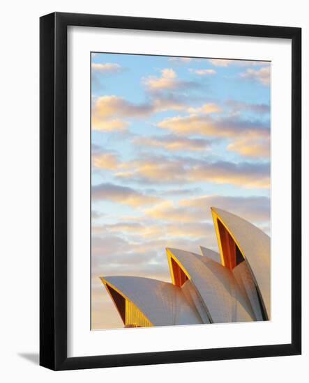 Australia, New South Wales, Sydney, Sydney Opera House, Close-Up at Sunrise-Shaun Egan-Framed Photographic Print