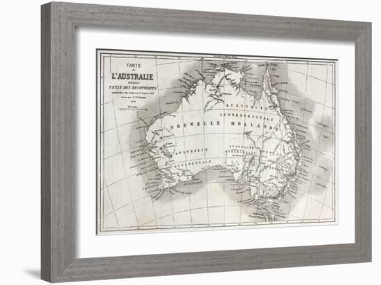 Australia Old Map-marzolino-Framed Art Print