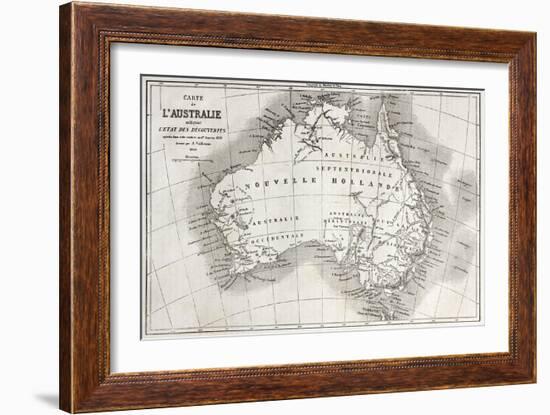 Australia Old Map-marzolino-Framed Art Print