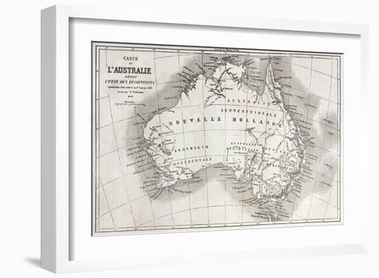 Australia Old Map-marzolino-Framed Art Print