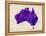 Australia Paint Splashes Map-Michael Tompsett-Framed Stretched Canvas