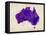 Australia Paint Splashes Map-Michael Tompsett-Framed Stretched Canvas