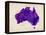 Australia Paint Splashes Map-Michael Tompsett-Framed Stretched Canvas