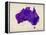 Australia Paint Splashes Map-Michael Tompsett-Framed Stretched Canvas