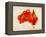 Australia Paint Splashes Map-Michael Tompsett-Framed Stretched Canvas