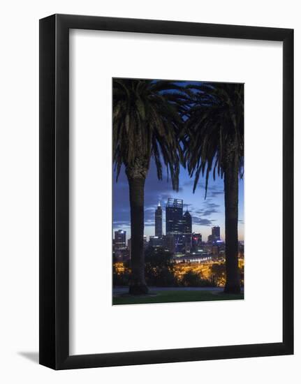 Australia, Perth, City Skyline from Kings Park, Dawn-Walter Bibikow-Framed Photographic Print