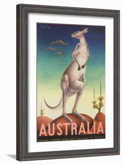 Australia Poster-Eileen Mayo-Framed Giclee Print