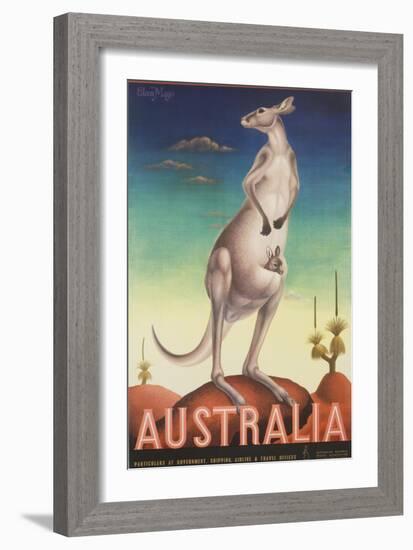 Australia Poster-Eileen Mayo-Framed Giclee Print