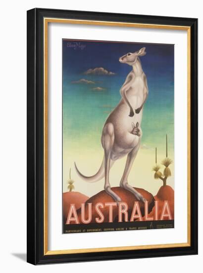 Australia Poster-Eileen Mayo-Framed Giclee Print