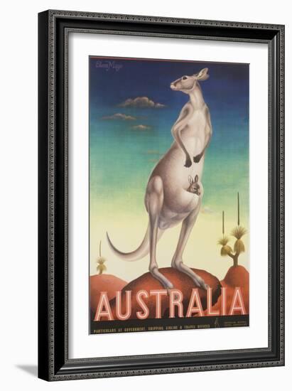 Australia Poster-Eileen Mayo-Framed Premium Giclee Print