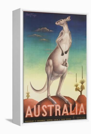 Australia Poster-Eileen Mayo-Framed Premier Image Canvas