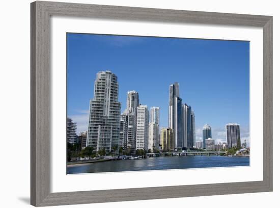 Australia, Queensland, Gold Coast. Waterfront View of Surfers Paradise-Cindy Miller Hopkins-Framed Photographic Print