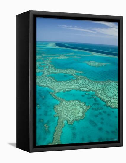 Australia, Queensland, Whitsunday Coast, Great Barrier Reef, Aerial View-Walter Bibikow-Framed Premier Image Canvas