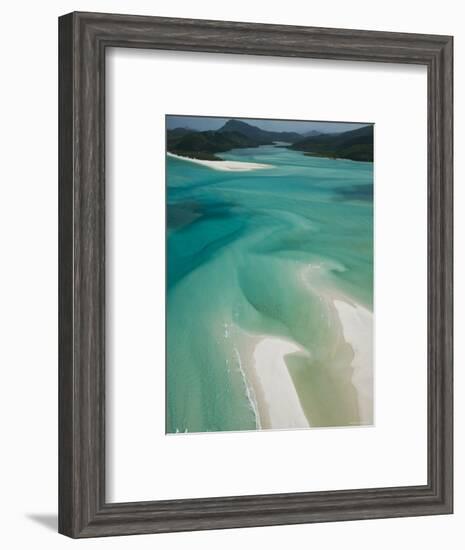 Australia, Queensland, Whitsunday Coast, Whitsunday Islands, Whitehaven Beach, Aerial View-Walter Bibikow-Framed Photographic Print